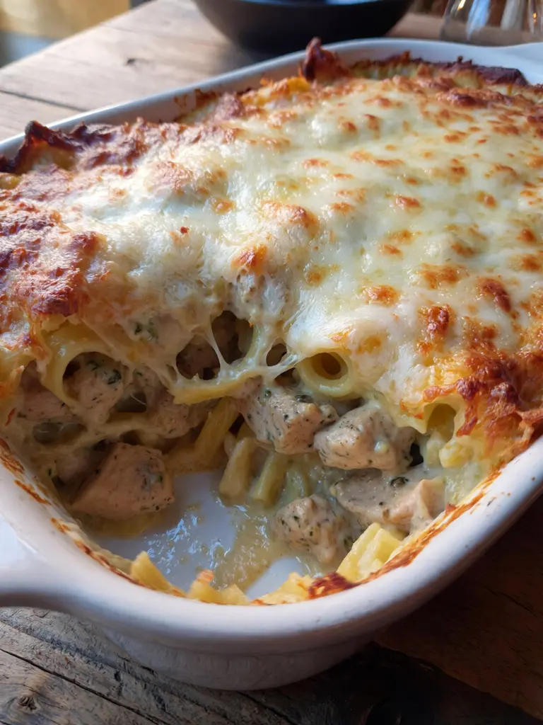 Chicken Alfredo Bake