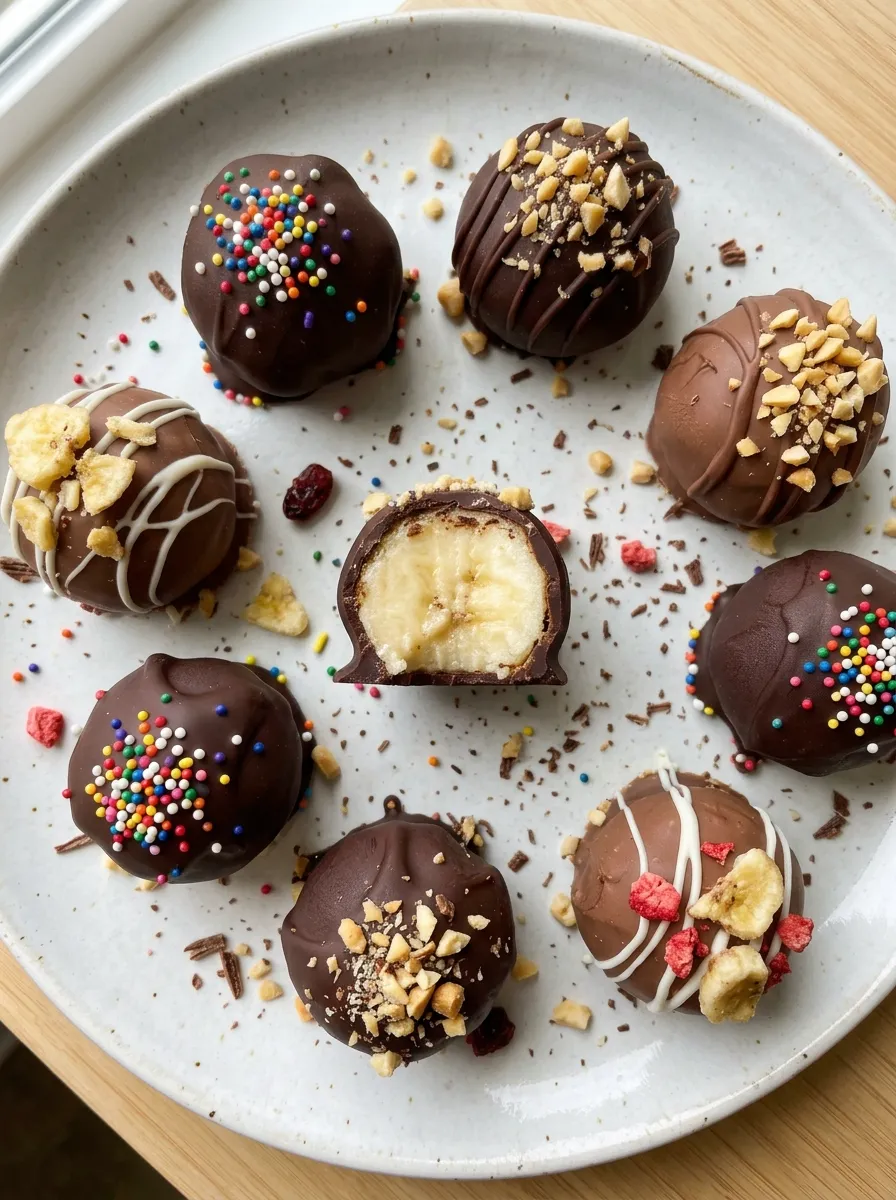 Banana Split Truffles
