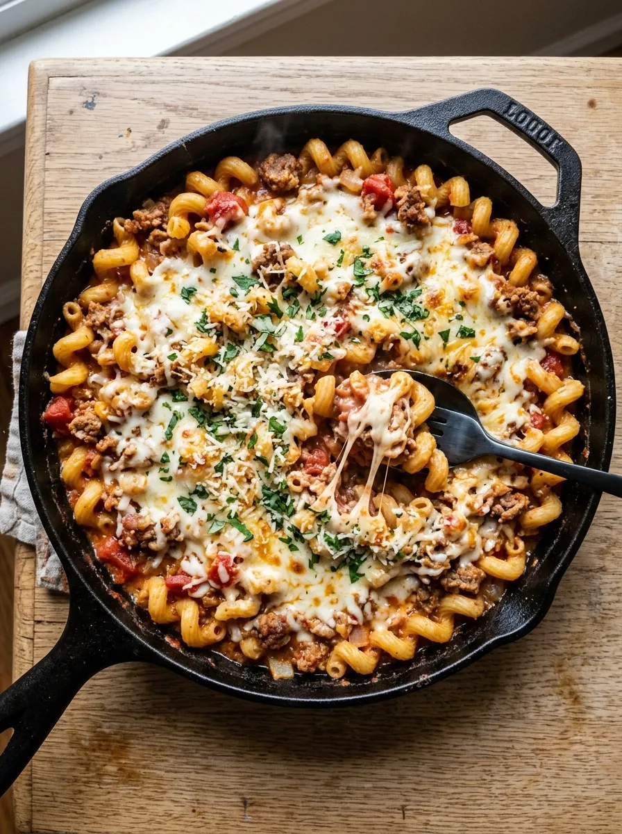 Ground Turkey Pasta Skillet