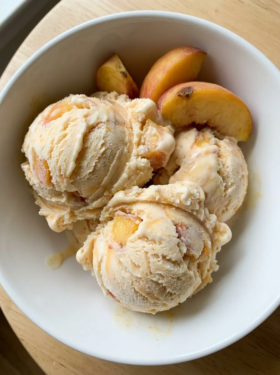 peach ice cream