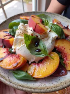 Peach Burrata Salad