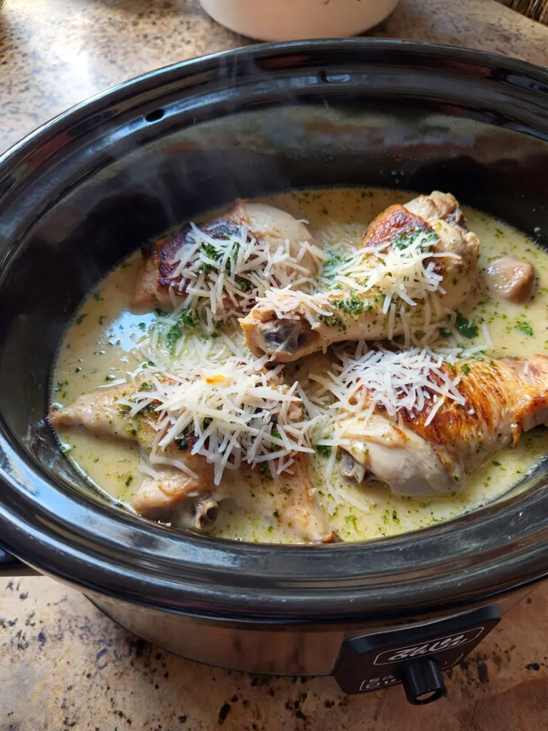 Crockpot Garlic Parmesan Chicken