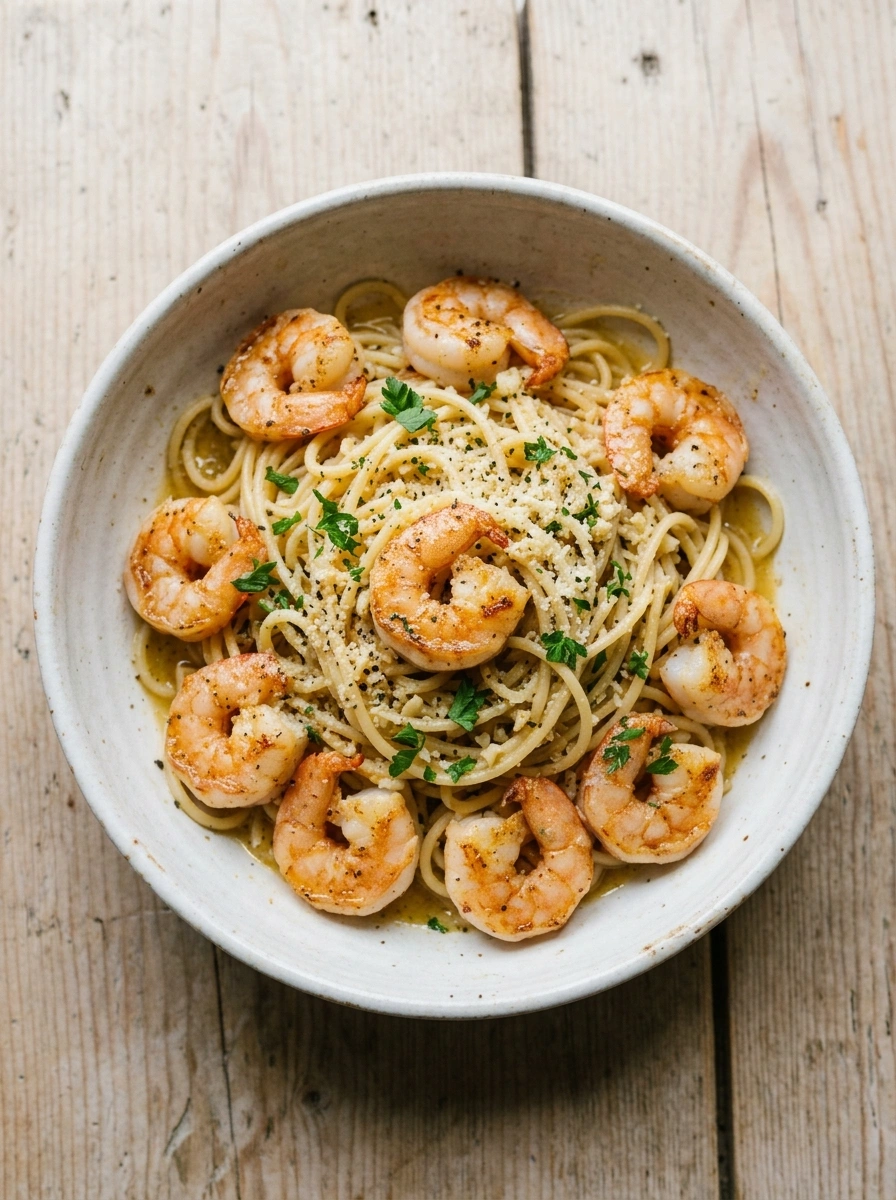 Garlic Butter Shrimp Pasta