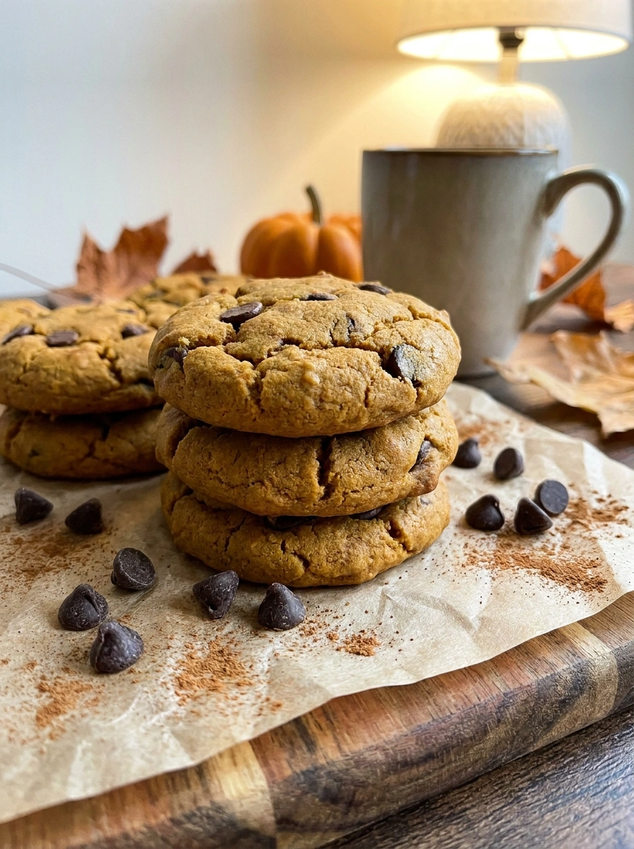 Keto Chocolate Chip Pumpkin Cookies