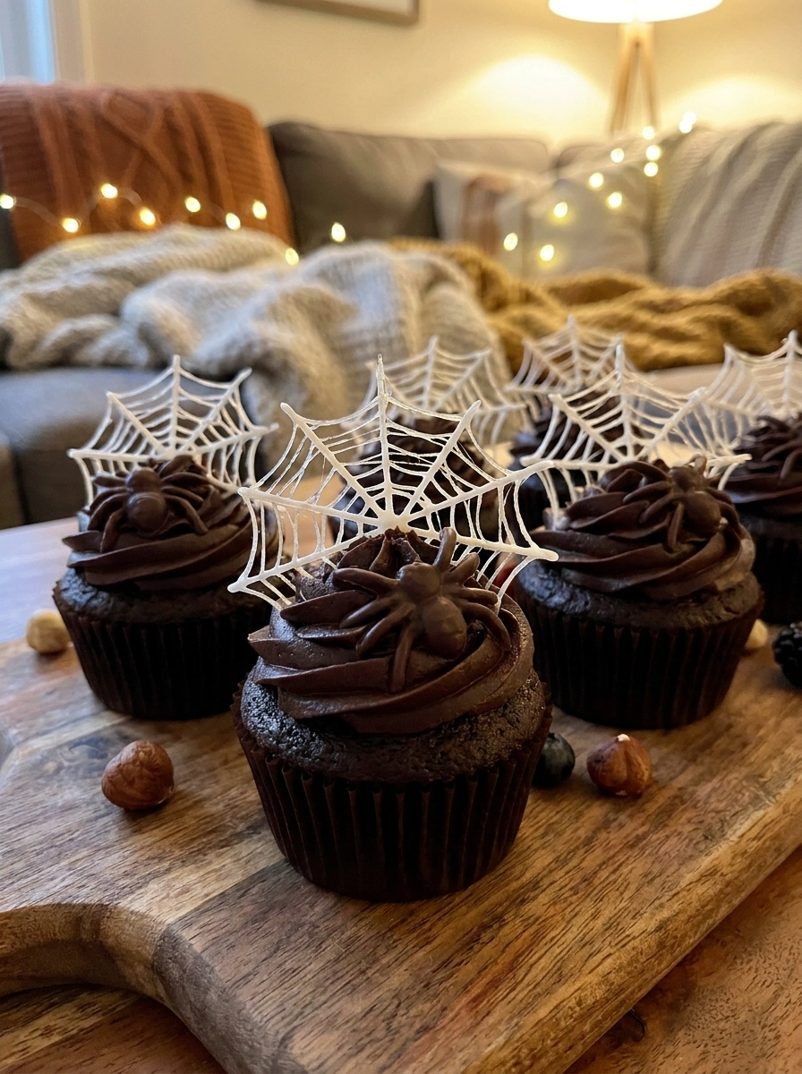 Keto Spider Cupcakes